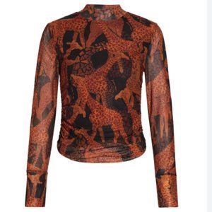 FARM Rio Giraffes Tulle Blouse